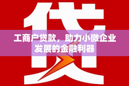 凤台工商户贷款，助力小微企业发展的金融利器