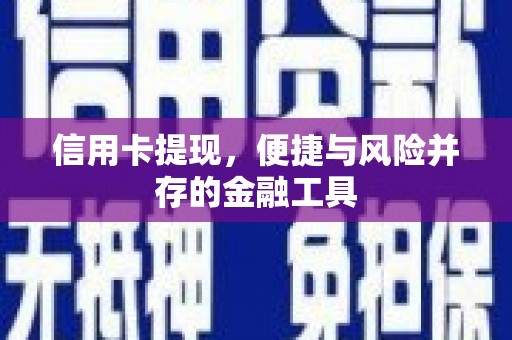 凤台信用卡提现，便捷与风险并存的金融工具