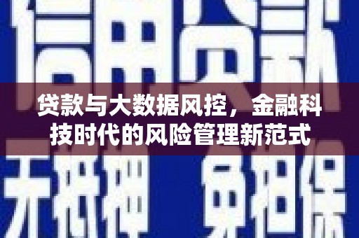 凤台贷款与大数据风控，金融科技时代的风险管理新范式