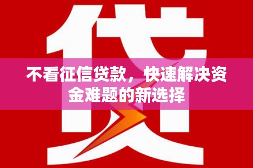 凤台不看征信贷款，快速解决资金难题的新选择