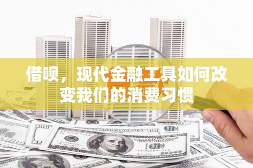 凤台借呗，现代金融工具如何改变我们的消费习惯