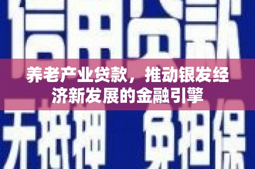 凤台养老产业贷款，推动银发经济新发展的金融引擎