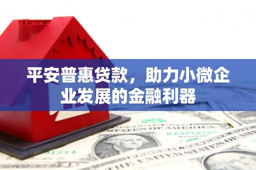 凤台平安普惠贷款，助力小微企业发展的金融利器
