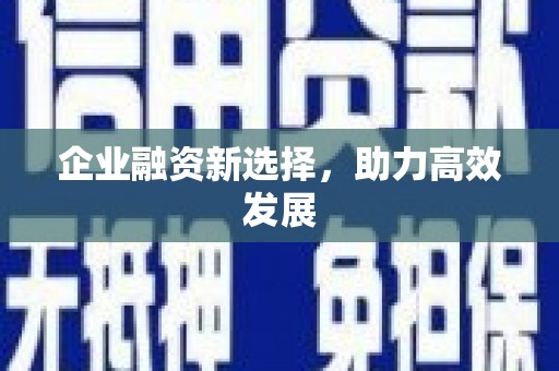 凤台企业融资新选择，助力高效发展